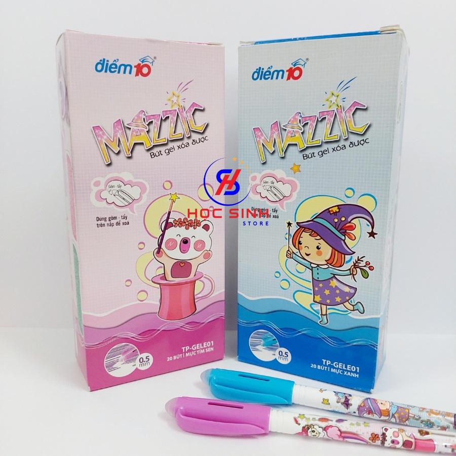 Bút Gel Xóa Được Mazzic Điểm 10 TP GELE01 Mực Xanh, Tím Thiên Long