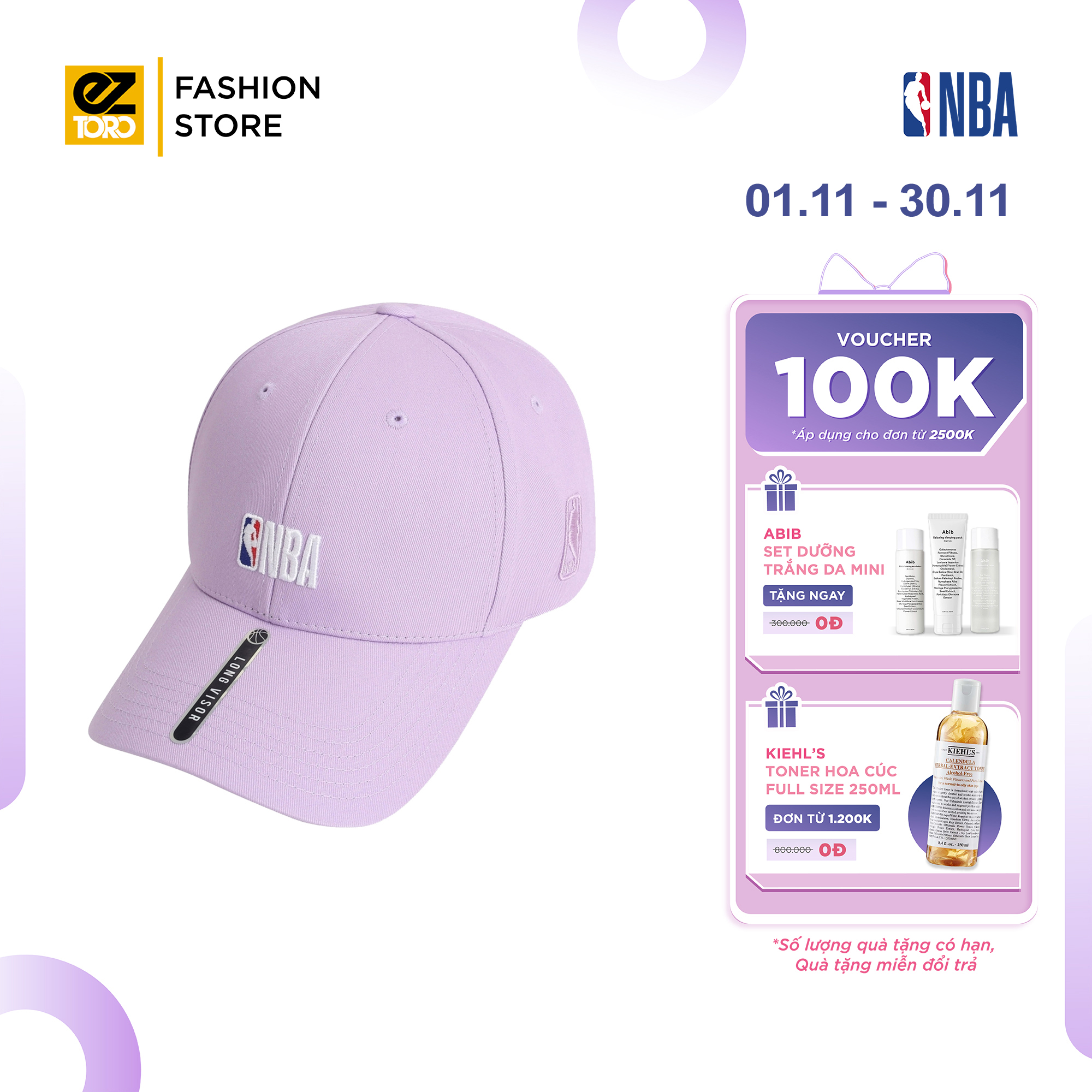 Mũ NBA PLAY HARD CURVED CAP-A - Nón lưỡi trai thời trang cho nam, nữ, unisex