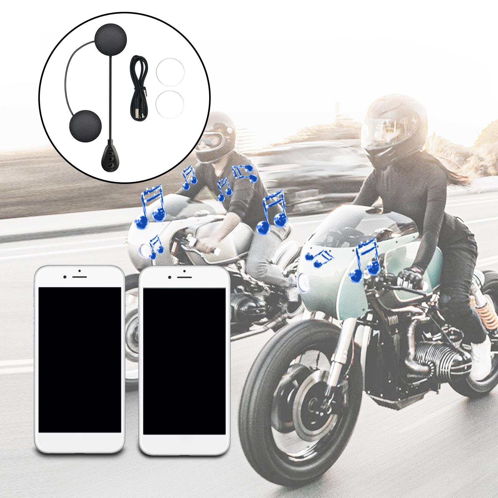 Motorcycle Bluetooth Helmet Headset 180mAh Battery Fit for Outdoor Sports