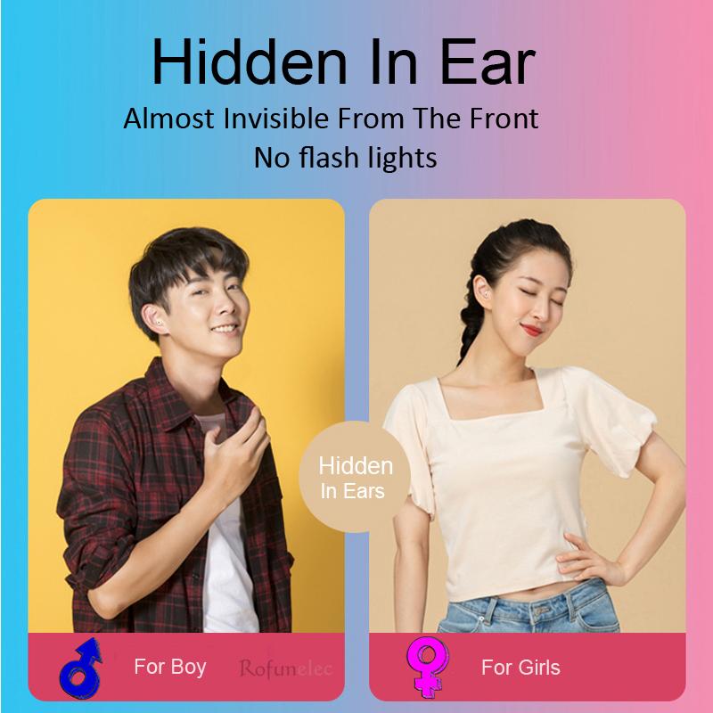 Tai nghe nhỏ giấu kín Tai nghe vô hình Bluetooth Tai nghe ngủ Tai nghe loại C Tai nghe nhỏ có micrô cho tai nhỏ