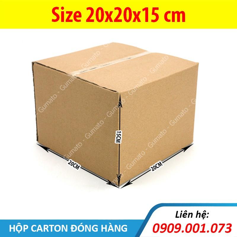 Hộp giấy P46 size 20x20x15 cm, thùng carton gói hàng Everest