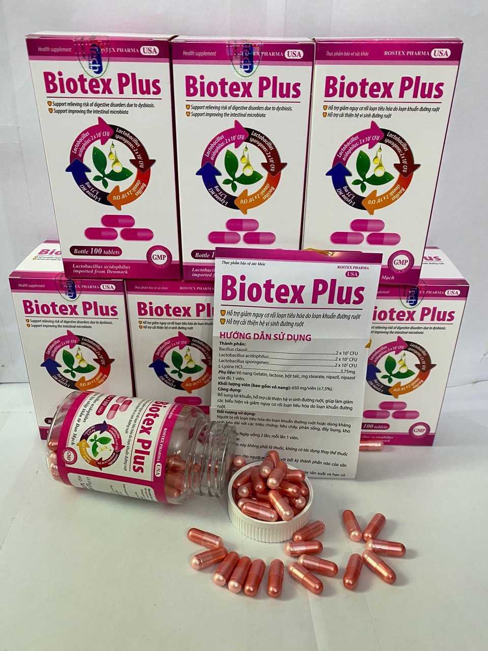 Viên uống Biotex Plus bổ sung 6 tỷ lợi khuẩn cho hệ tiêu hóa - Giúp Cải Thiện Hệ Vi Sinh Đường Ruột
