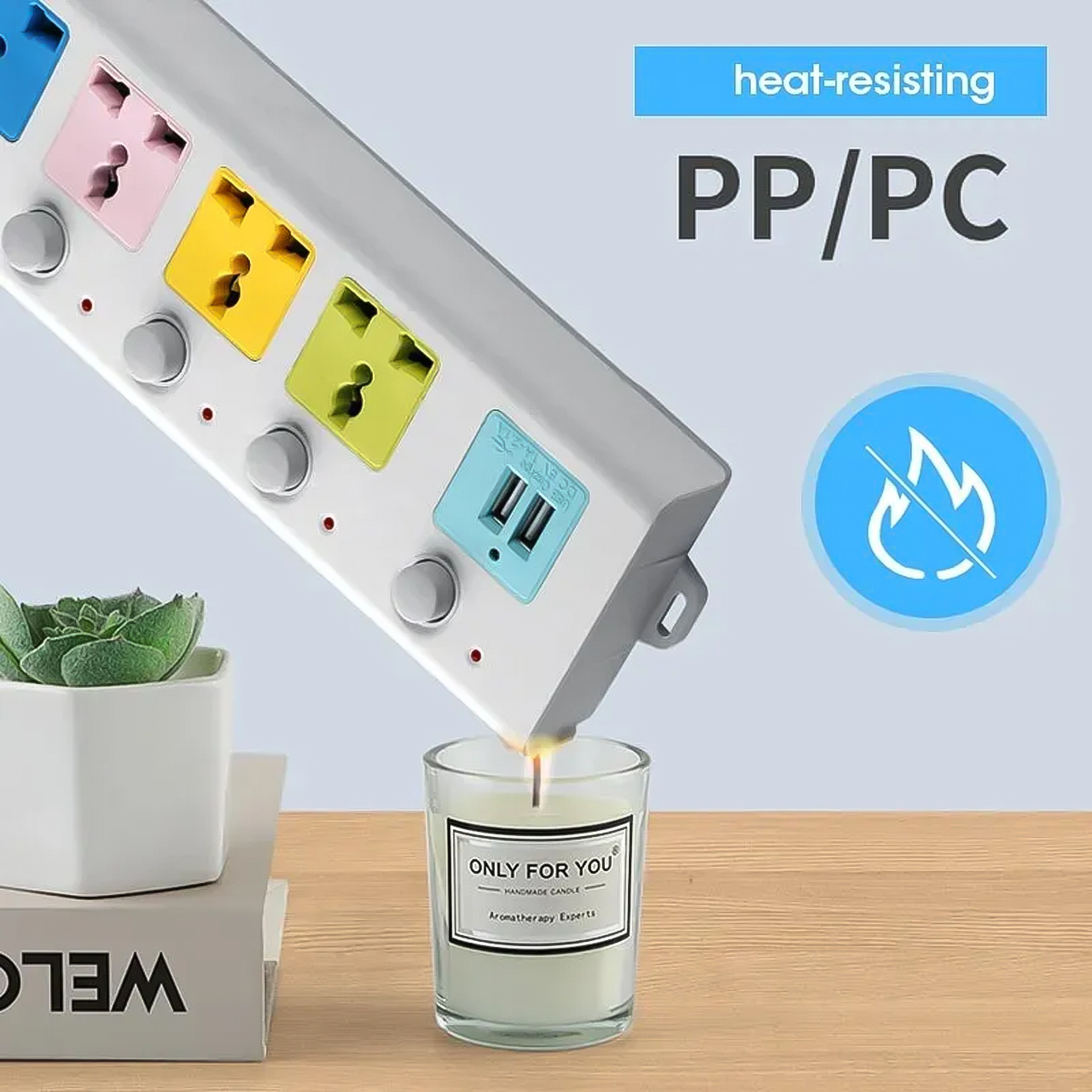 Ổ cắm điện đa năng kết hợp ổ cắm USB sạc trực tiếp chất lượng cao chống giật 4 chân cắm điện, tiết kiệm điện siêu tiện lợi dài 3m, 5m - hàng nhập khẩu