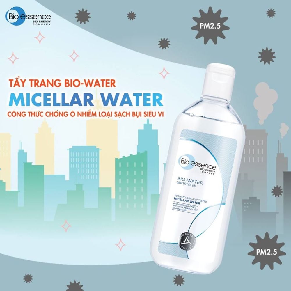Nước Tẩy Trang Bio Essence Micellar Water Sensitive pH Làm Sạch Và Dưỡng Da 400ml