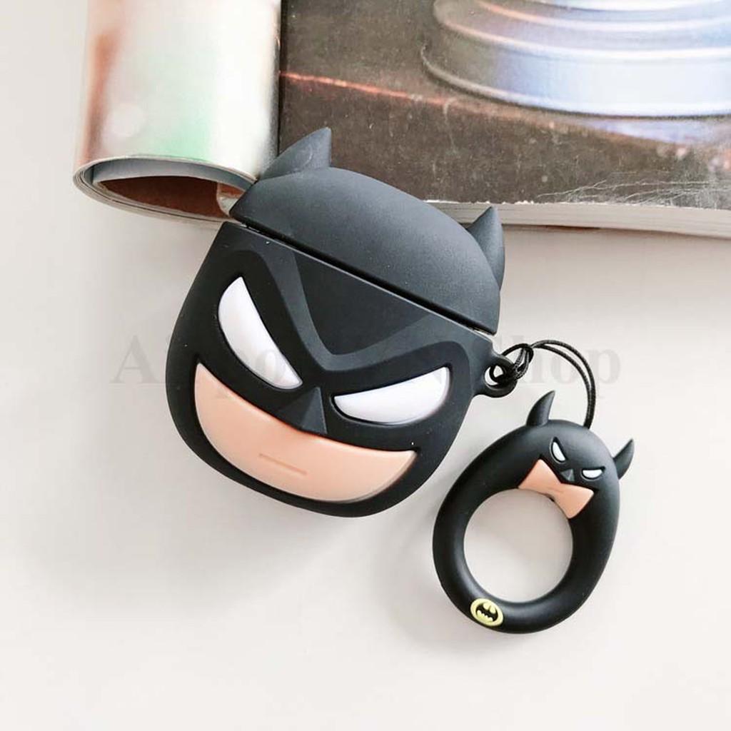 Vỏ bao case airpod 1 và 2, tai nghe bluetooth i11,i12, i9s... Batman và Venom kute silicon cao cấp