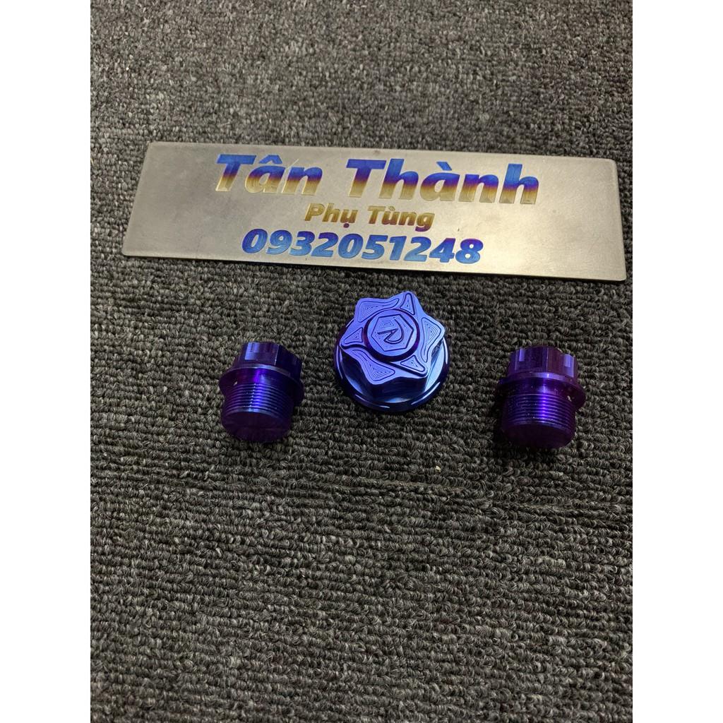 Bộ ốc chảng ba dành cho xe Sonic Titanium GR5 xanh tím, xanh lục bảo