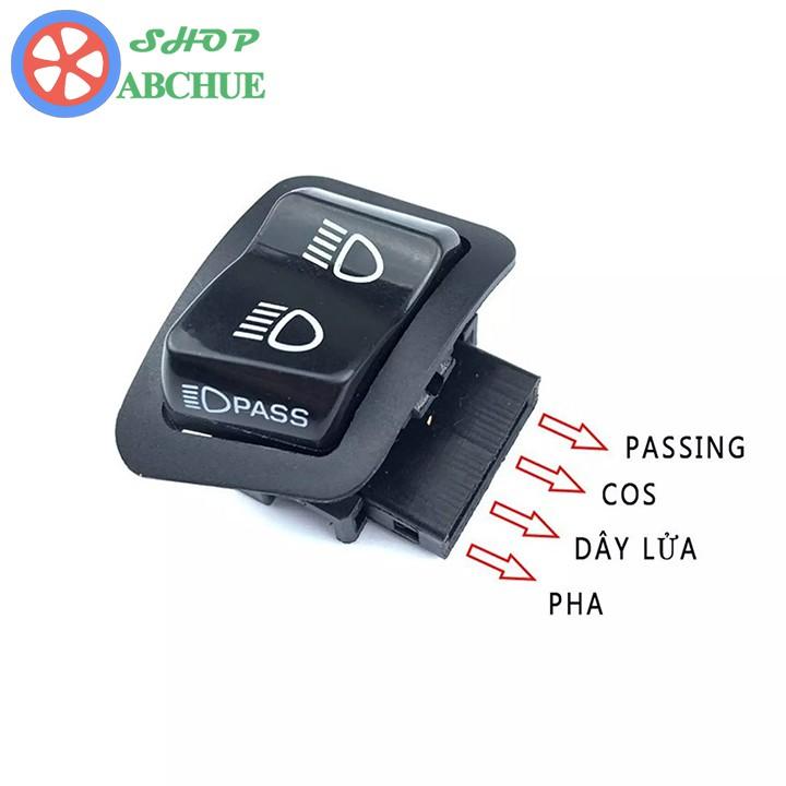 Công Tắc Passing SH Tặng Kèm Giắc Cắm Lắp Xe Honda Nhấp Nháy Đèn Pha