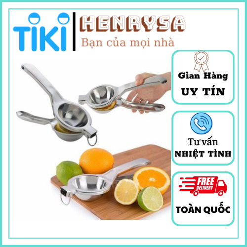 Dụng cụ vắt chanh, Ép chanh, cam,... Công cụ hỗ trợ vắt chanh inox - HENRYSA