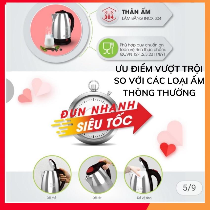 Ấm điện siêu tốc, ấm đun nước 1,8 lít  Model: RD-AST18ST2.