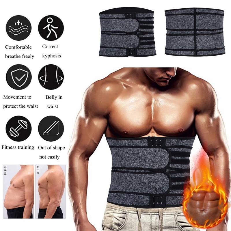 Tập Gym Thể Thao Nam Eo Huấn Luyện Nịt Thể Dục Tông Đơ Cắt Đai Giảm Béo Tập Toàn Thân Giảm Cân Xông Hơi Mồ Hôi Bụng Tập Luyện Béo