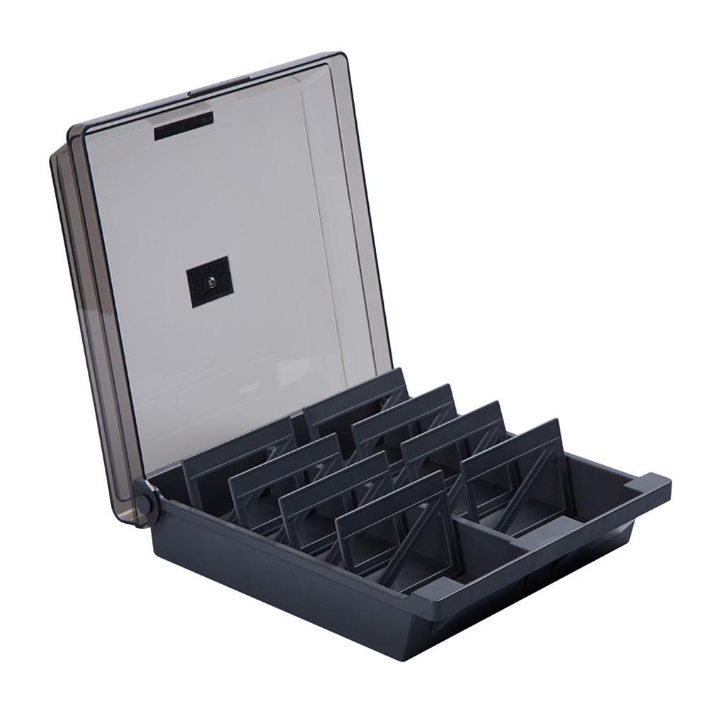 Business Card Holder Storage Box Name Card Organizer and 8 Divider