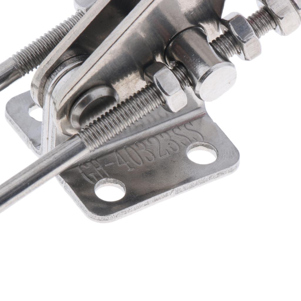 5Pcs 170kg Holding Capacity, Adjustable Quick Release Latch Type Toggle Clamp Hand Tool, Stainless
