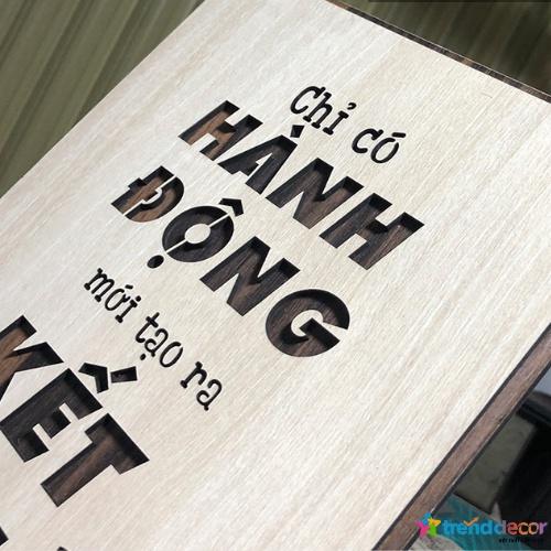 Tranh Gỗ Khắc Laser Nội Dung Tạo Động Lực Thúc Đẩy Làm Việc