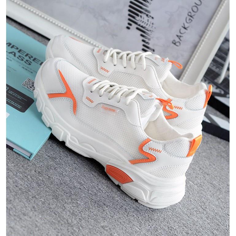 Giày sneaker nữ (trắng cam) 000034