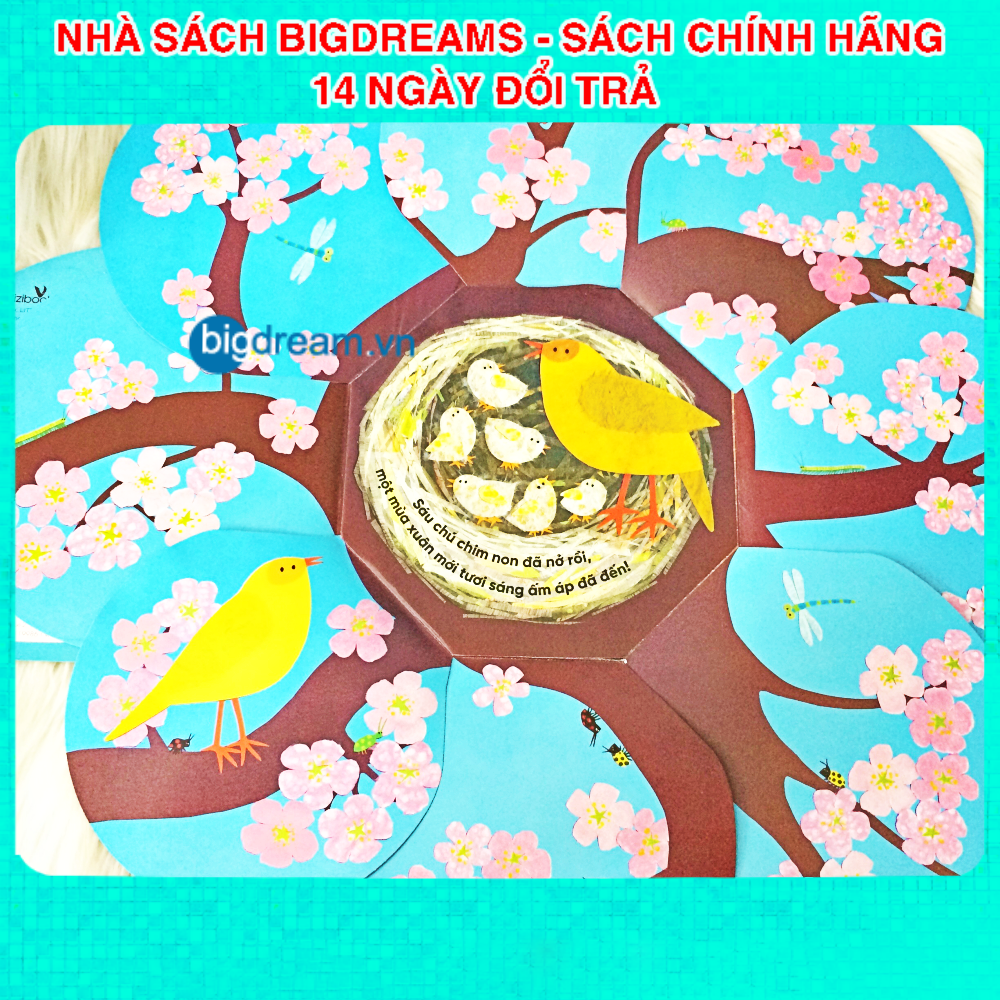 Vòng đời kỳ diệu Trứng nhỏ nở chim non - Sách Tương tác lật mở cho bé từ 3-6 tuổi