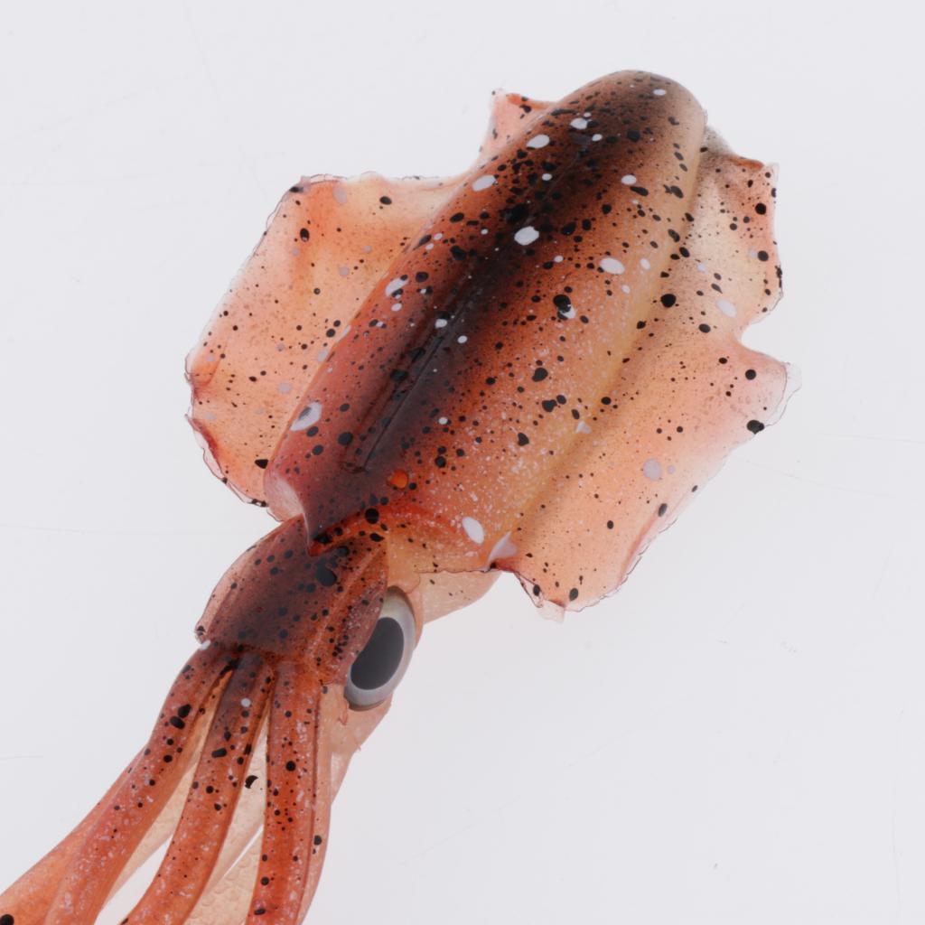 Lifelike Vivid Saltwater Soft Squid Skirt Luminous 6.02inch