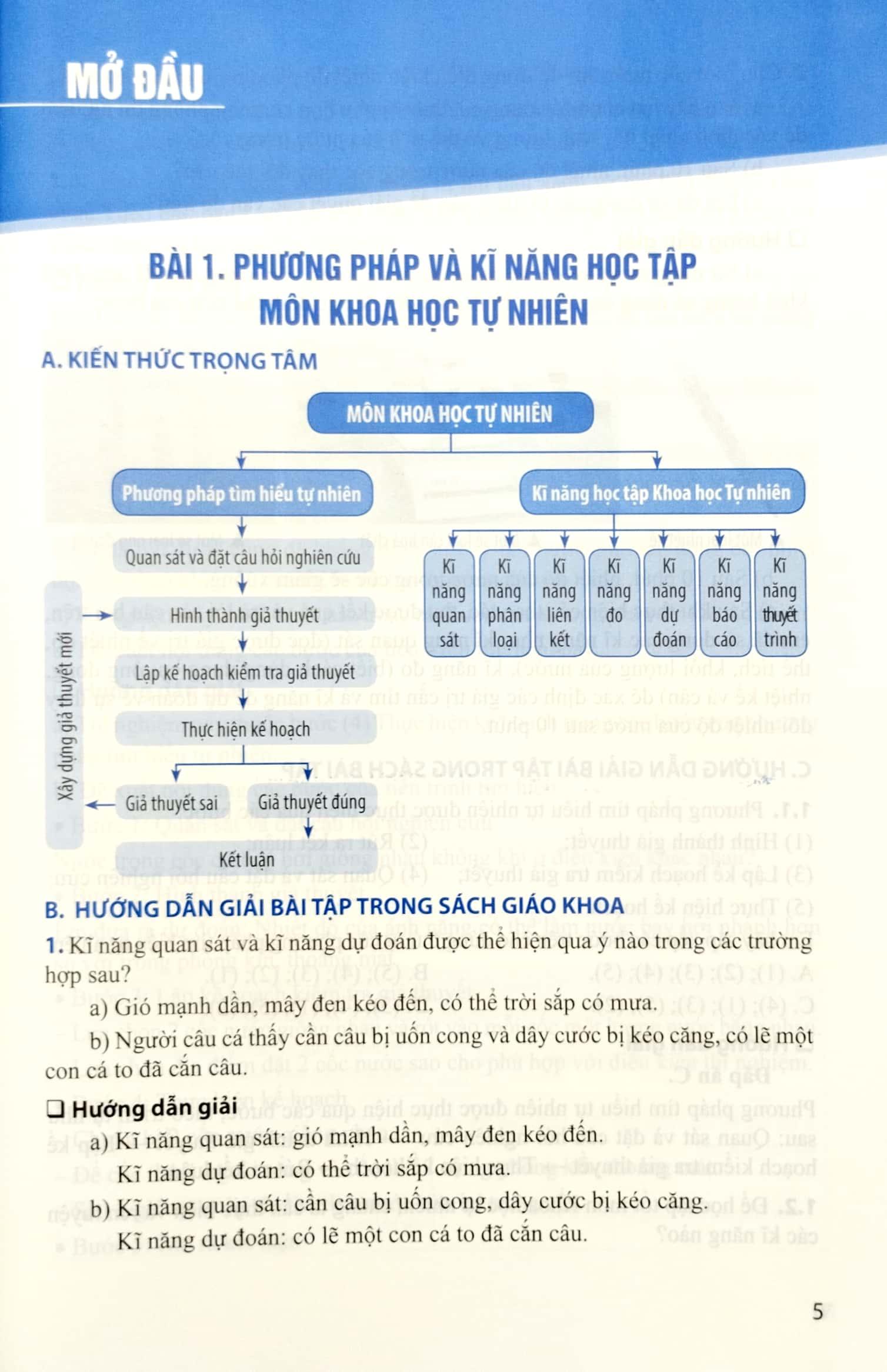 Giải Bài Tập Khoa Học Tự Nhiên Lớp 7 - Phần 1 (Theo Bộ Sách Chân Trời Sáng Tạo)