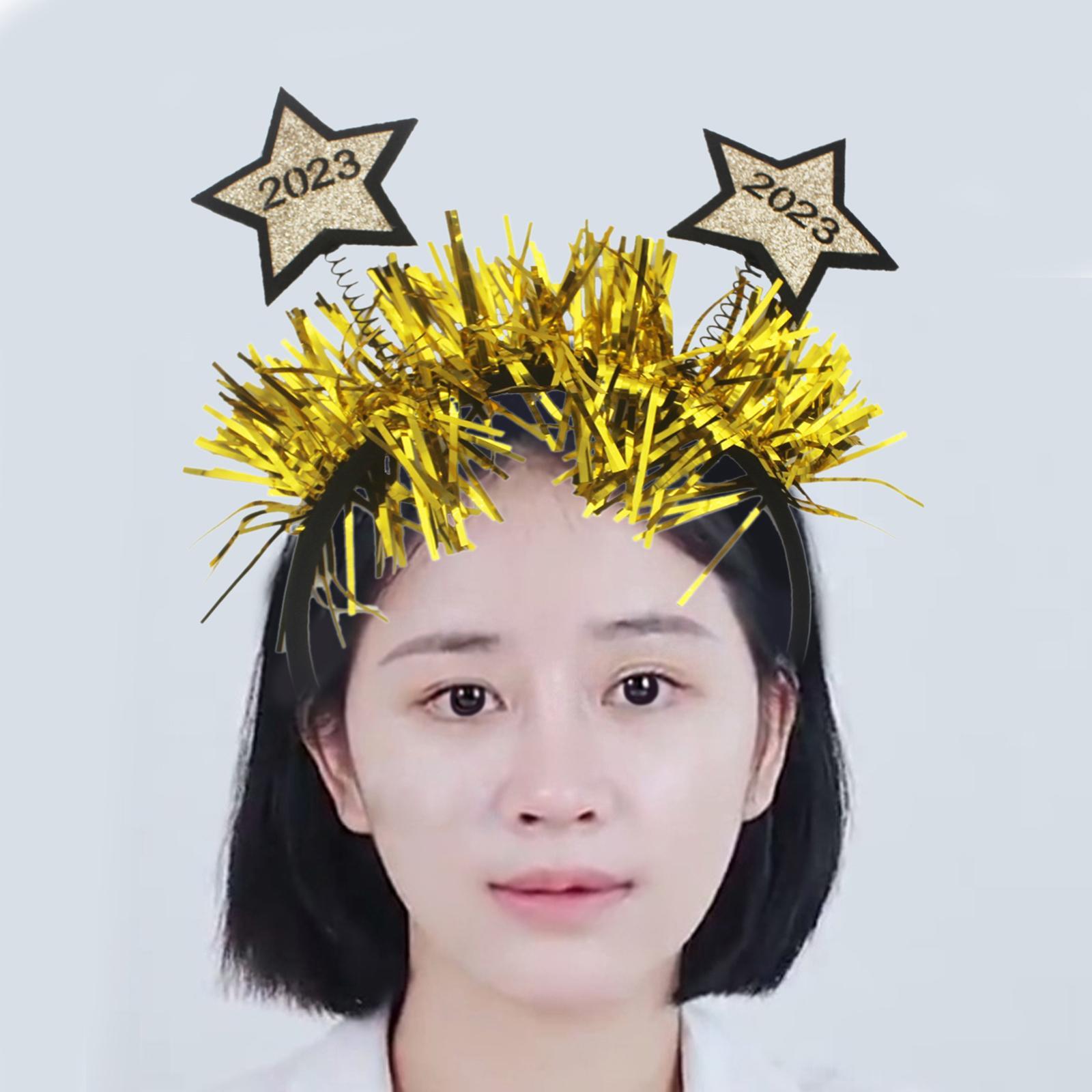 Happy New Year Headband Photo Prop Eve Party Supplies for Kids Adults