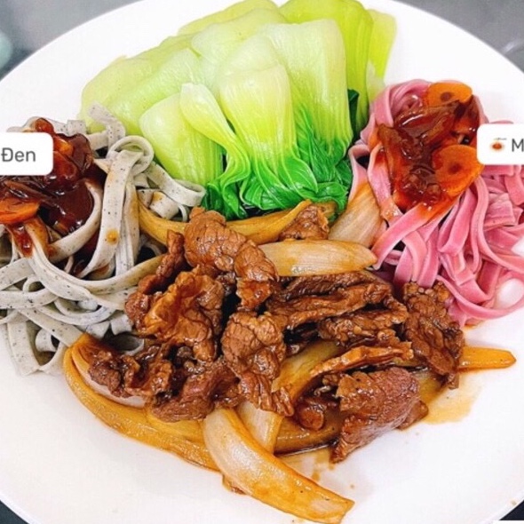 Mì rau củ  5 vị / Bó xôi , củ dền , đậu biếc . mè đen , cà rốt