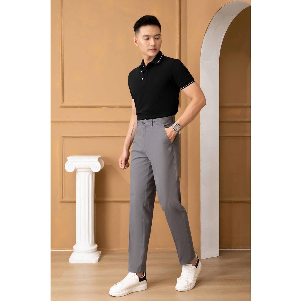 Quần kaki nam, quần thô dáng SlimFit, chất liệu vải kaki cao cấp bền đẹp, thiết kế cạp đính đỉa, ống đứng ALIGRO ALGK059