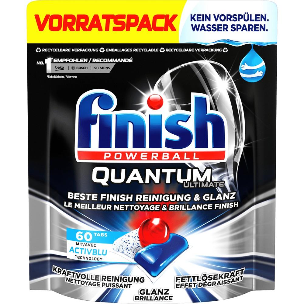 Viên Rửa Bát Finish Quantum 60 viên cao cấp (Mẫu mới dạng túi)