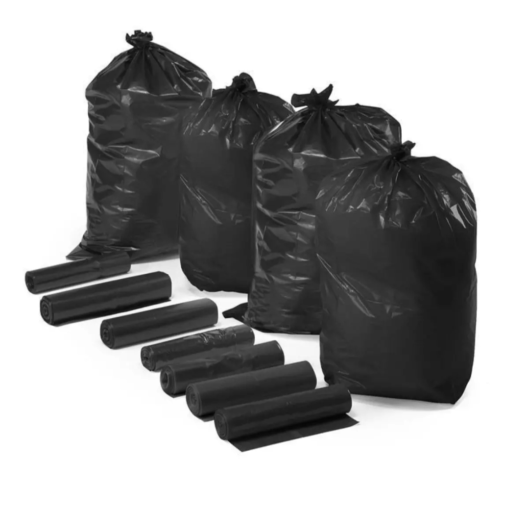 Купить черный мешок. Пакеты мусорные прочный (780-900мм LDPE and HDPE Garbage Bag). Пакет с мусором.