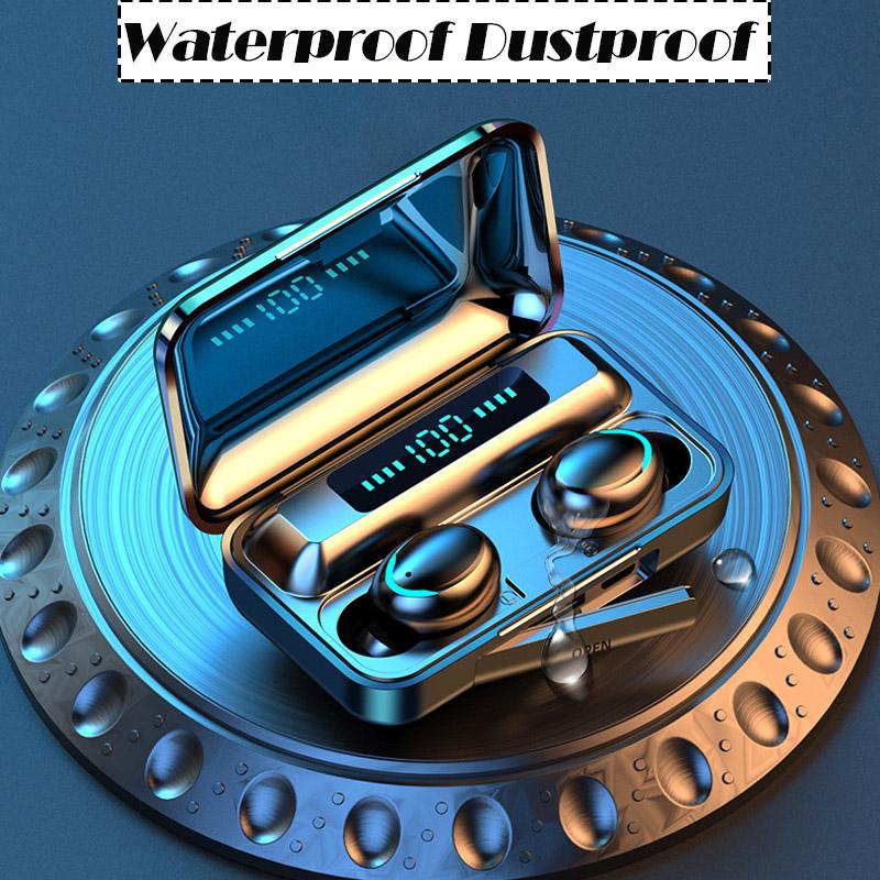 V5.5 F9 Tws Tai Nghe Không Dây Bluetooth Tai Nghe Nhét Tai Thể Thao Chống Thấm Nước Tai Nghe HiFI Stereo Arbuds Cho iPhone Xiaomi Android Pnhone