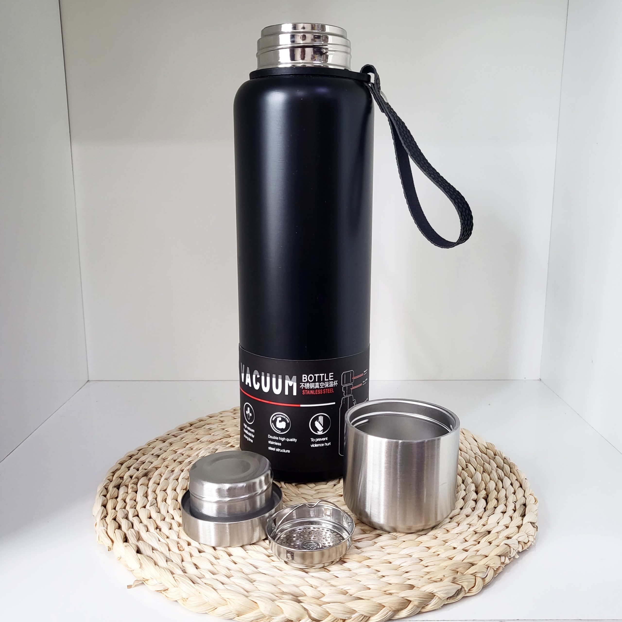 Bình Nước Giữ Nhiệt Kim Cương Inox Cao Cấp - 1500 Mil