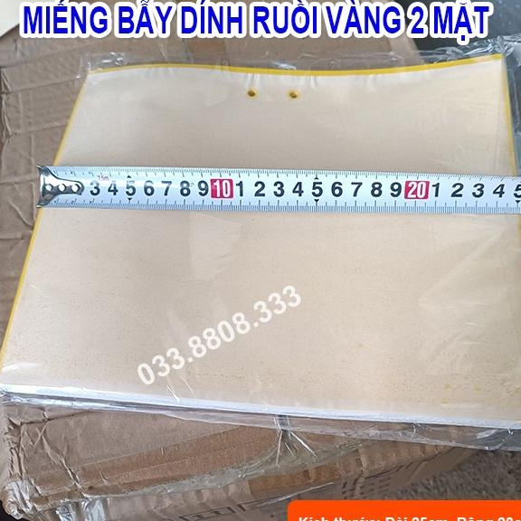 10 Miếng Dính Ruồi Vàng, Côn Trùng Hai Mặt - Hiệu Quả Nhanh, An Toàn - VTNN - DCLV