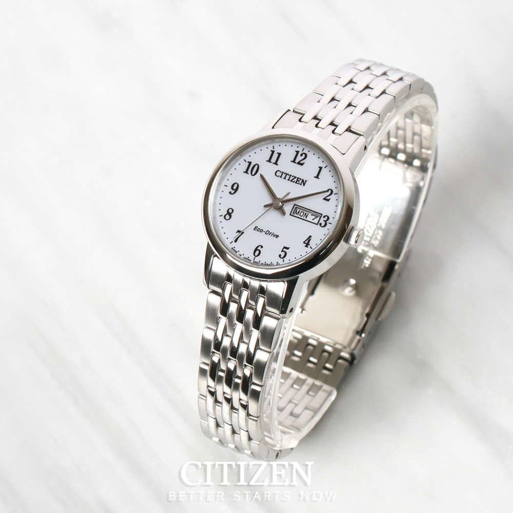 Đồng Hồ Nữ Citizen Dây Thép Không Gỉ EW3250-53A - Mặt Trắng (Sapphire)