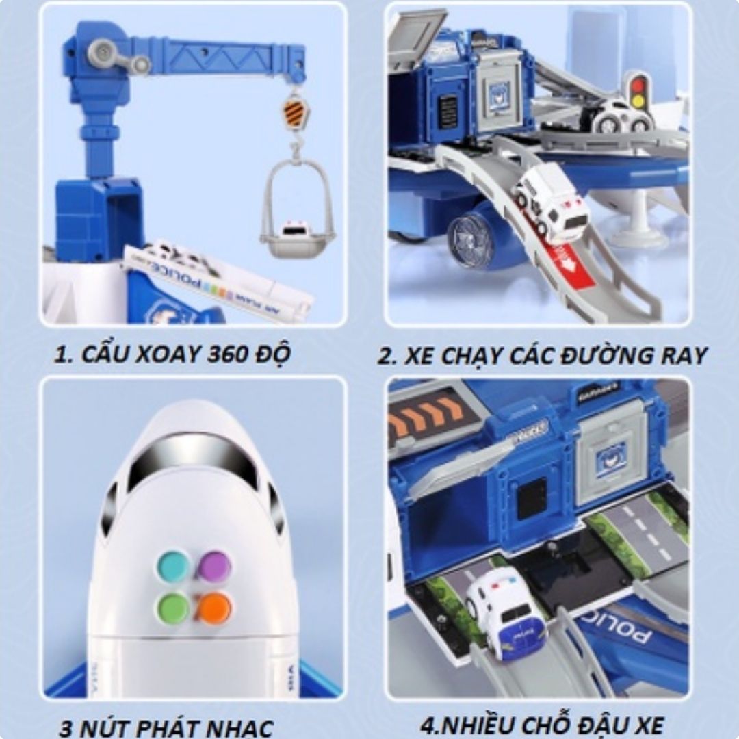 Đồ chơi máy bay trẻ em cỡ lớn,hiệu ứng âm thanh, ánh sáng, biến dạng đa chức năng