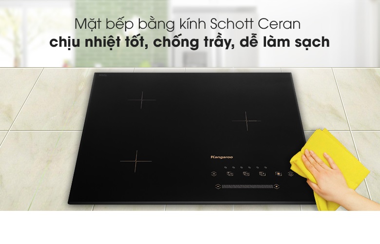 Bếp Từ Ba Vùng Nấu Lắp Âm Kangaroo KG836i - Hàng Chính Hãng Thái Lan