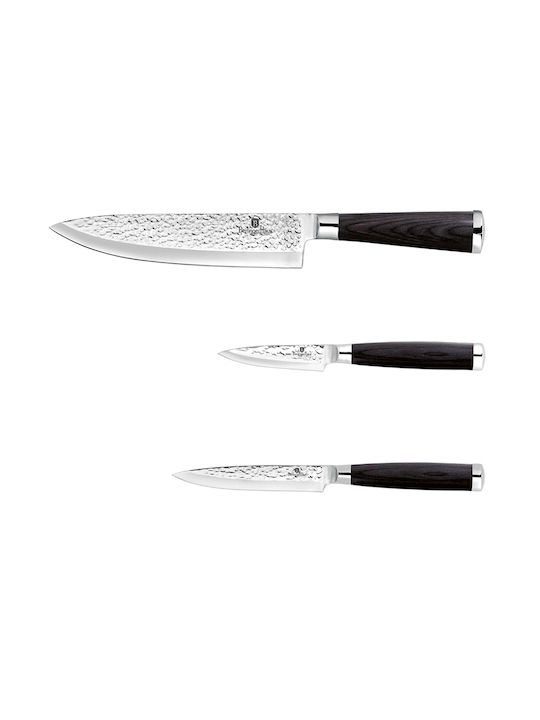 Bộ dao 3 chi tiết Berlinger Haus BH/2487 - chuôi gỗ đen
