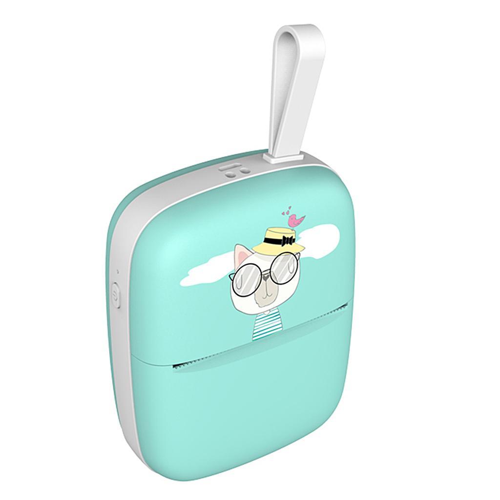 Portable Bluetooth Thermal Printer Phone Photo Label  Green