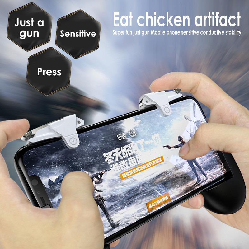 Bộ 2 Nút Bấm Chơi Game Bắn Súng PUBG, ROS Hỗ Trợ Chơi Trên Smartphone Chicken King Mới Nhất - Hàng Chính Hãng