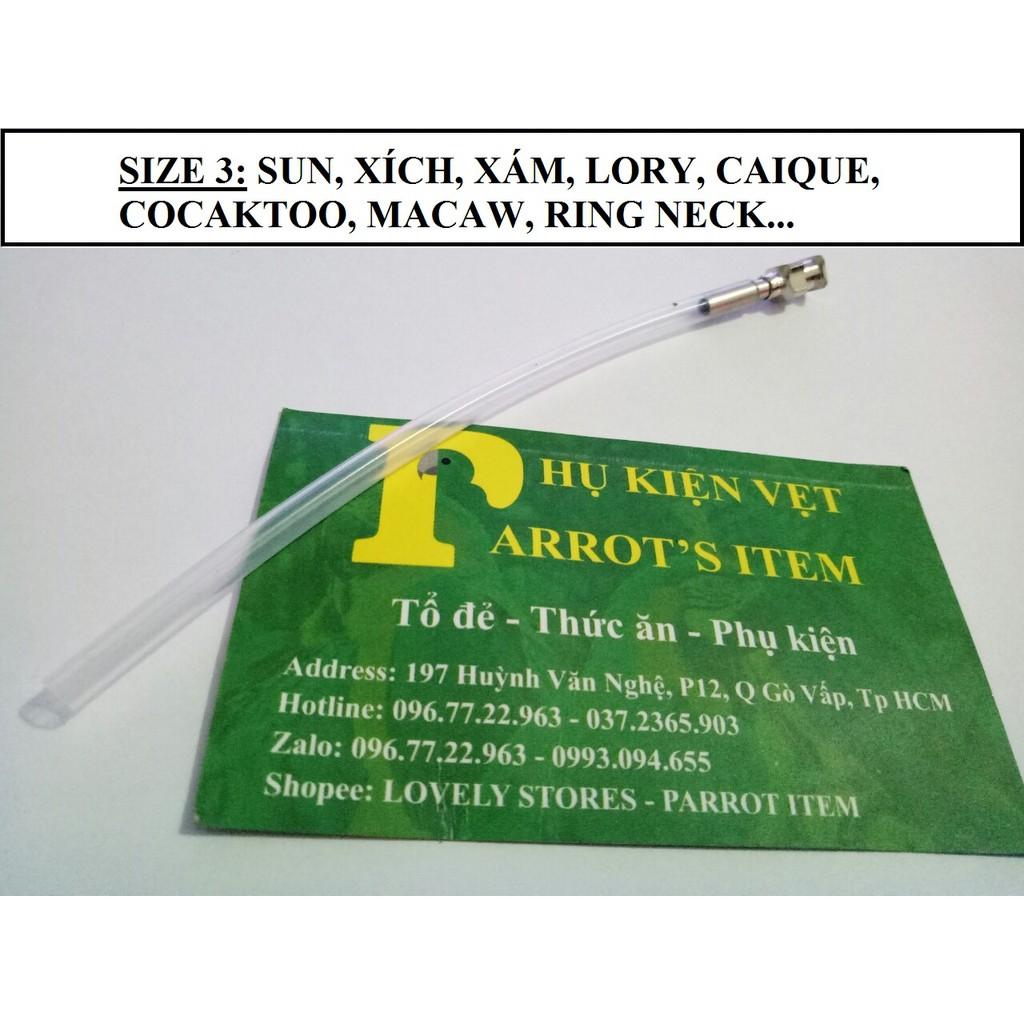 1 BỘ KIM BƠM VN VÀ ỐNG ĐÚT NHẬP KHẨU CHO VẸT NON