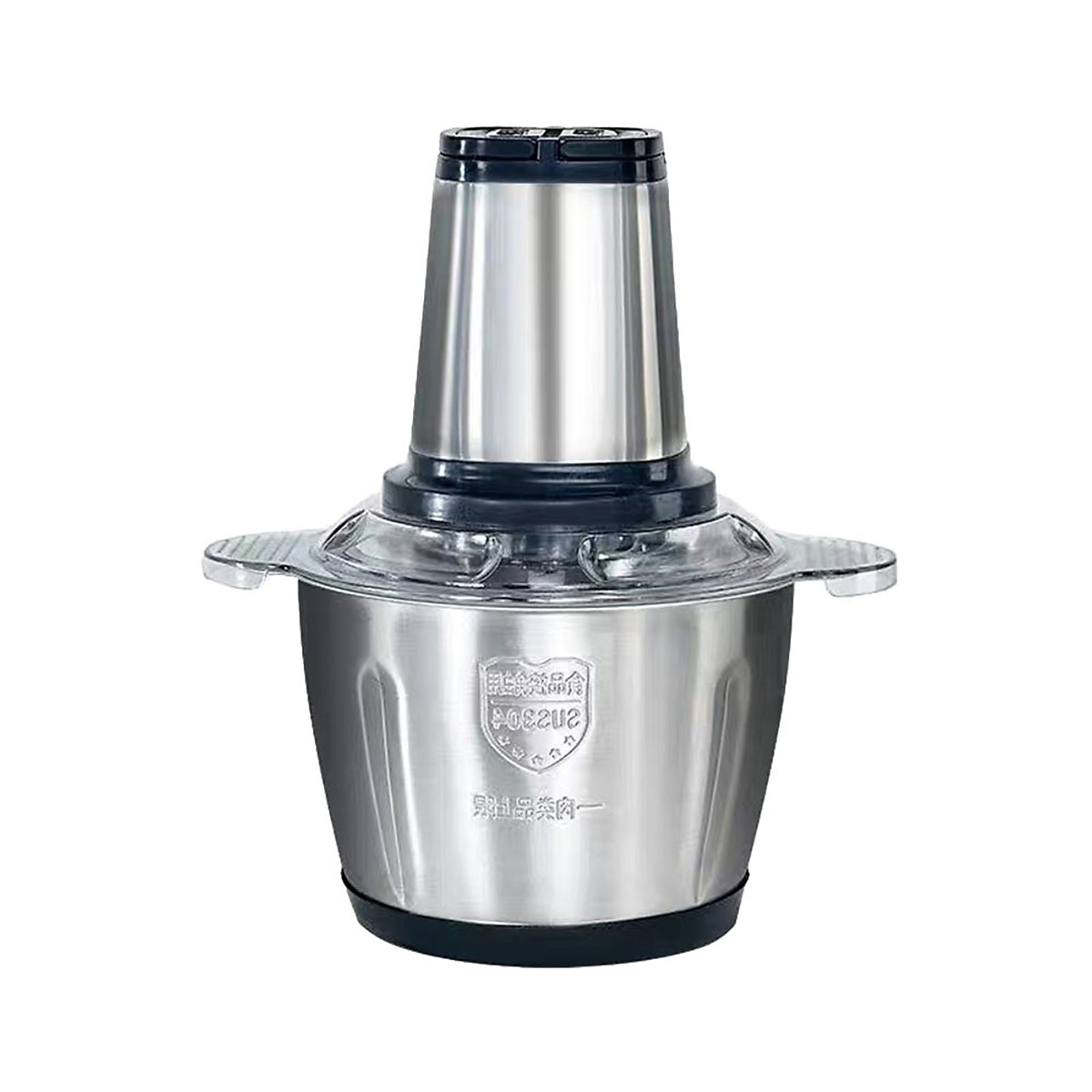 Máy Xay Thịt Xay Tỏi Ớt, Xay Rau Củ Quả, Cối Inox 4 Lưỡi Đa Năng, Công suất 250W, Dung tích 2L