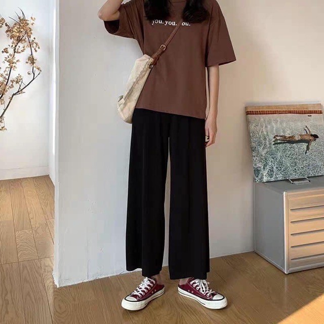 Quần ống rộng len tăm siêu hot PHONG CÁCH