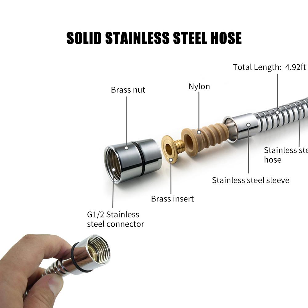 Vòi sen cầm tay có 5 chế độ điều chỉnh lưu lượng nước