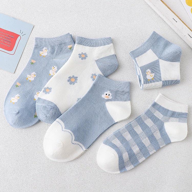 Vớ Tất Cổ Ngắn Vịt Xanh Dễ Thương Cotton Khánh Khuẩn Dành Cho Cả Nam Và Nữ 35-40 MRSOCKS VN066