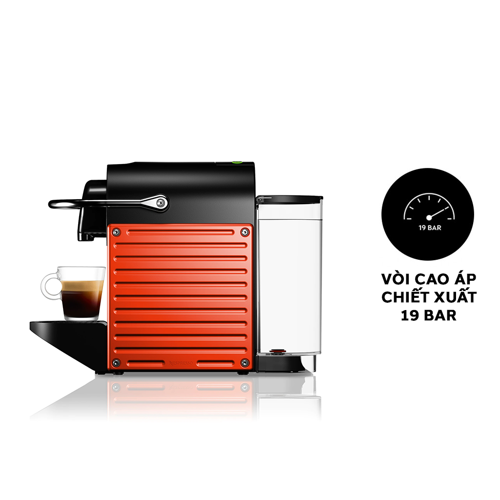 Máy Pha Cà Phê Viên Nén Nespresso Pixie, Coffee Machine, Máy Pha Cafe Tự Động, 0.7L, Kiểu Dáng Hiện Đại,  Nhập Khẩu