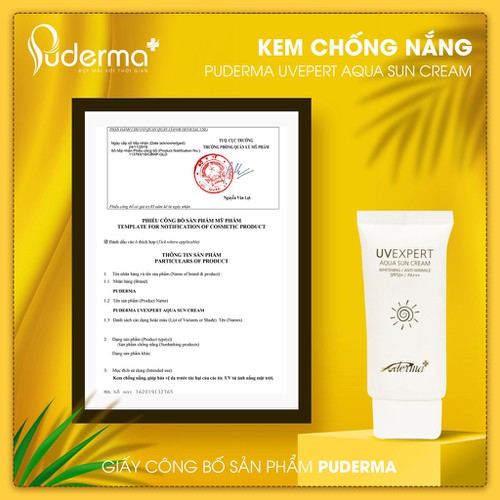 Kem Chống Nắng Hàn Quốc PUDERMA UVEXPERT AQUA : bảo vệ da trước tác hại của các tia UV từ ánh nắng mặt trời