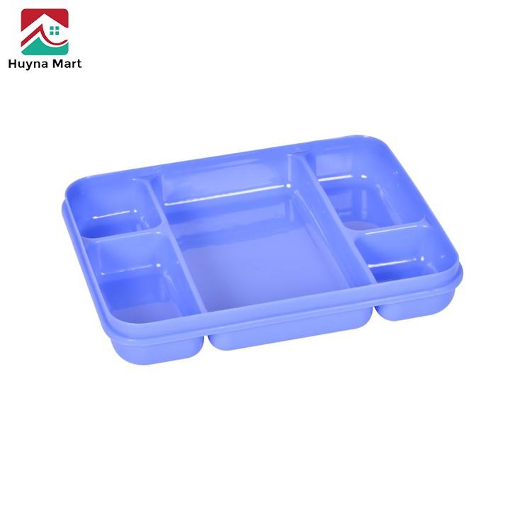 Khay Đựng Cơm Chia Phần Có Nắp Đậy 5 Ngăn