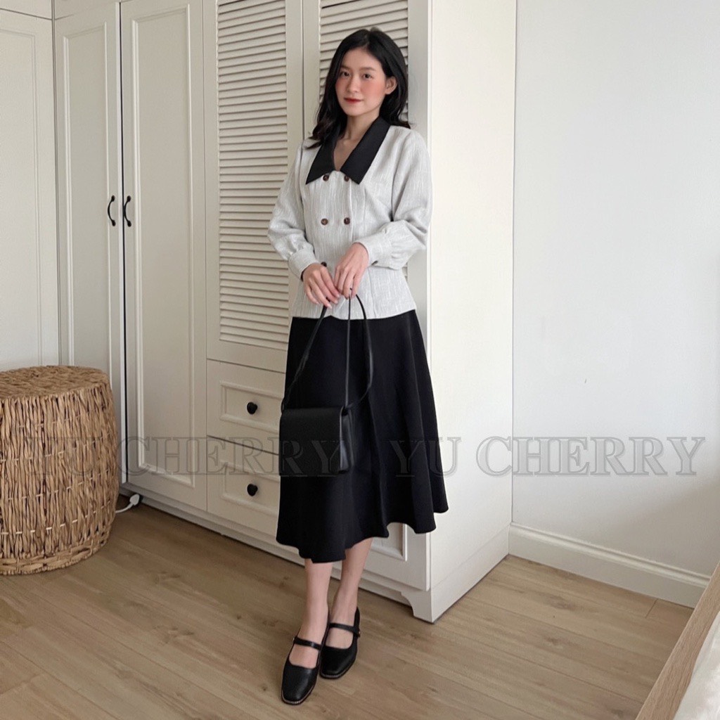 YU CHERRY | Váy Midi Skirt YV002
