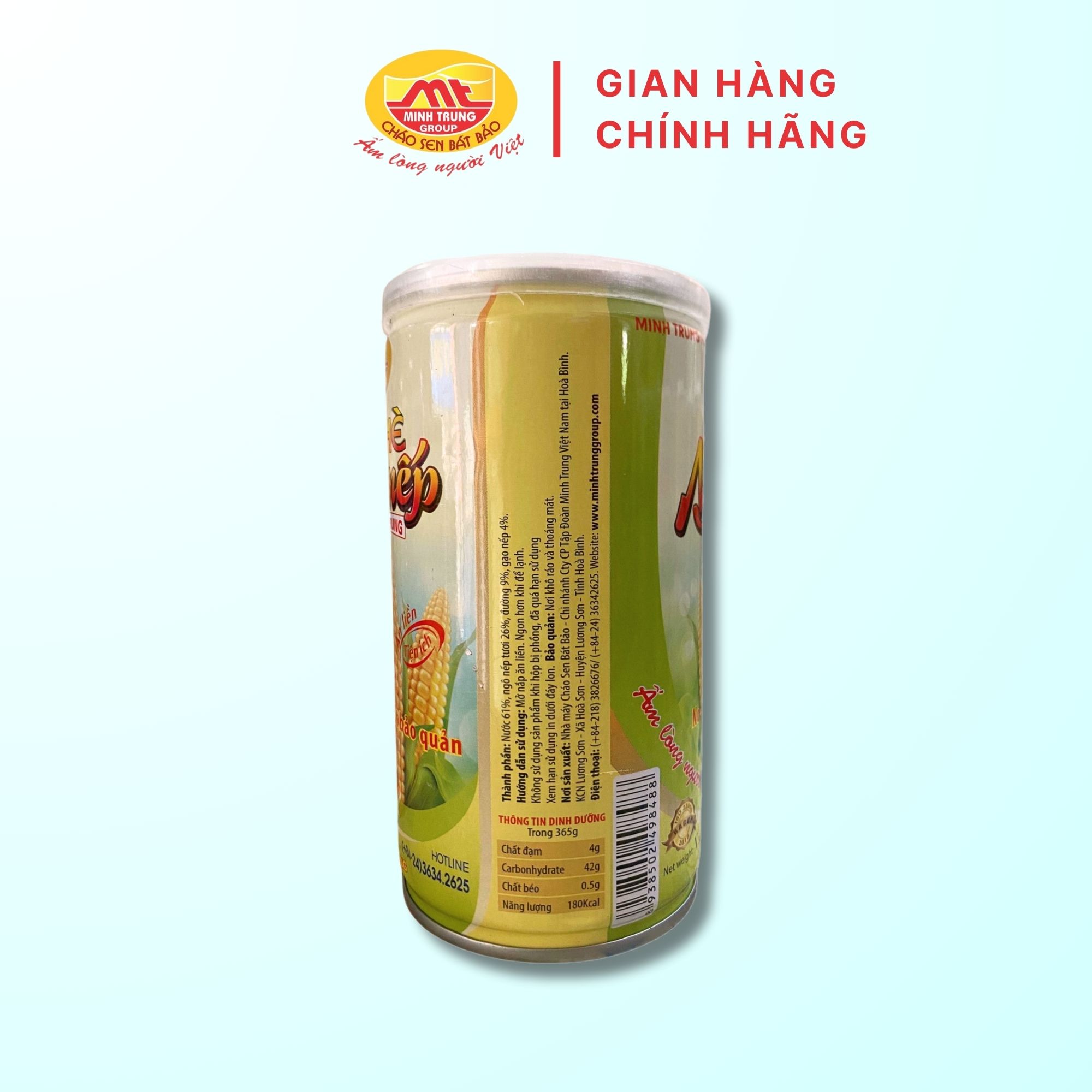 Chè Ngô Nếp Minh Trung lốc 12 lon - CHENGONEP 12