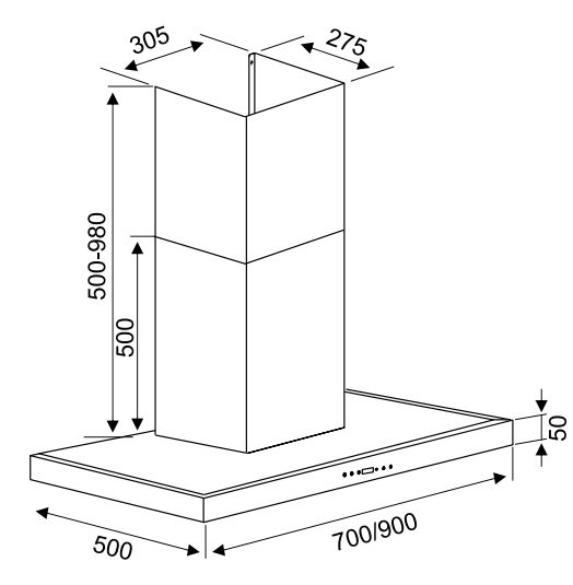Máy hút mùi Kocher K-225C (90CM) - Hàng Chính Hãng