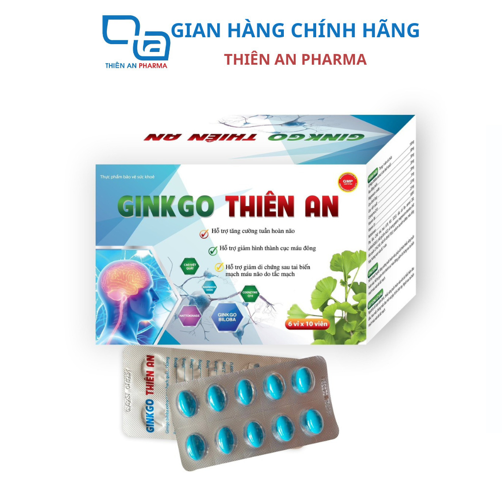 Ginkgo Thiên An Hỗ Trợ Hoạt Huyết, Tăng Cường Tuần Hoàn Não, Giúp Cãi Thiện Thiểu Năng Tuần Hoàn Não