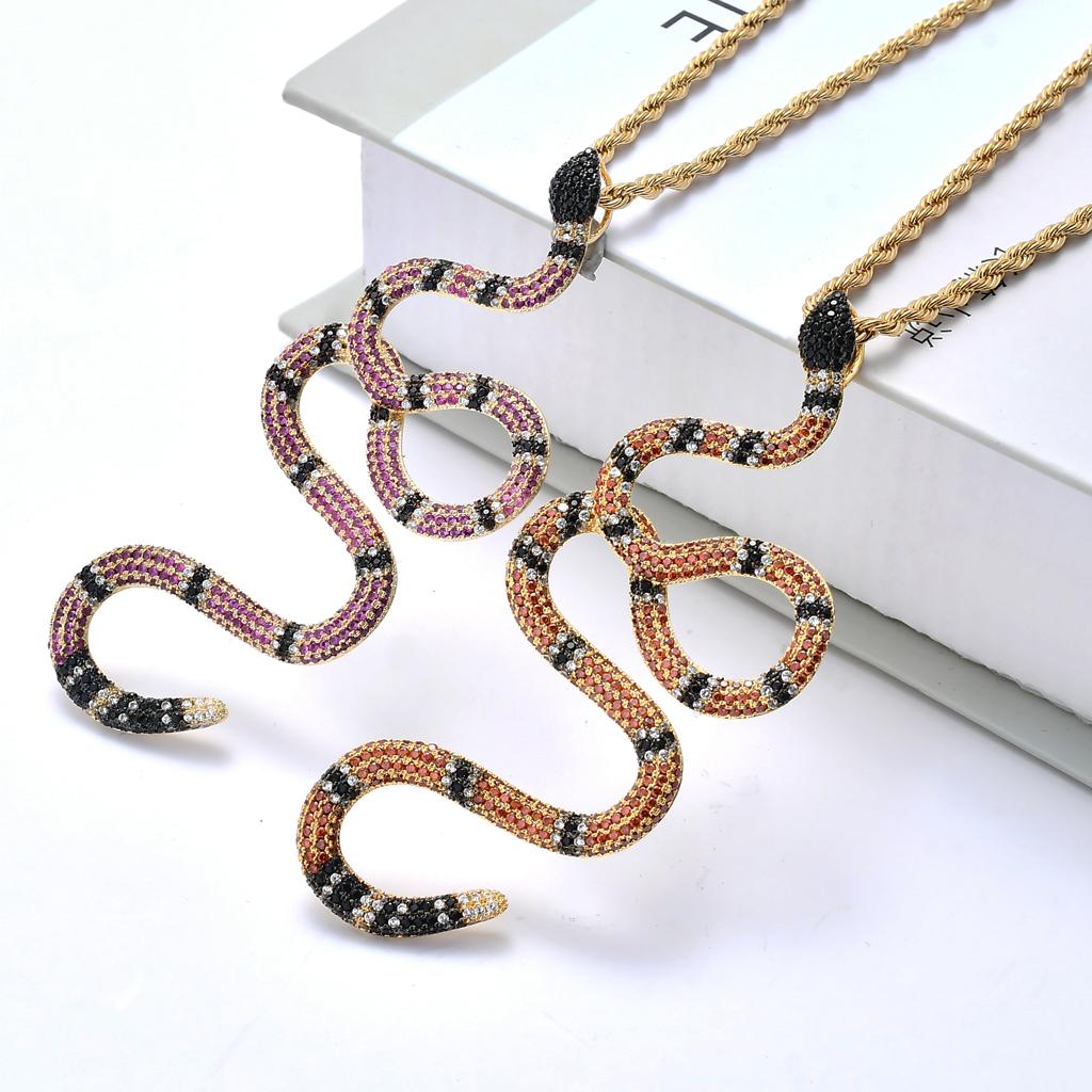 Rapper Essentials-Snake Shape Pendant Necklace-Personality