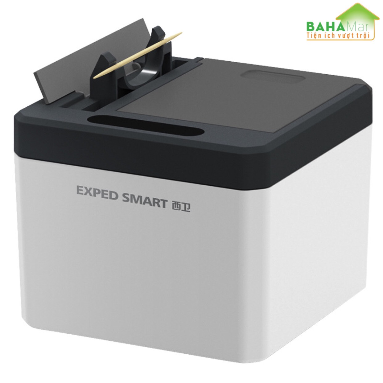 HỘP TĂM CẢM BIẾN THÔNG MINH TỰ ĐỘNG NHẢ TĂM BAHAMAR cảm ứng hồng ngoại sẽ tự mở khi có chuyển động để tăm có thể kéo ra trong vòng 1.5 giây
