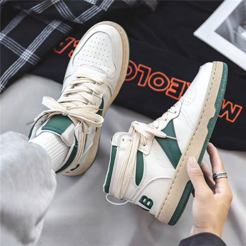 Giày Thể Thao Nam AZARA - Sneaker Màu  Xanh Lam - Xanh Lá Mẫu Mới 2022, Cổ Cao , Vải Thoáng Khí, Phù Hợp Với Mọi Lứa Tuổi  - G5523